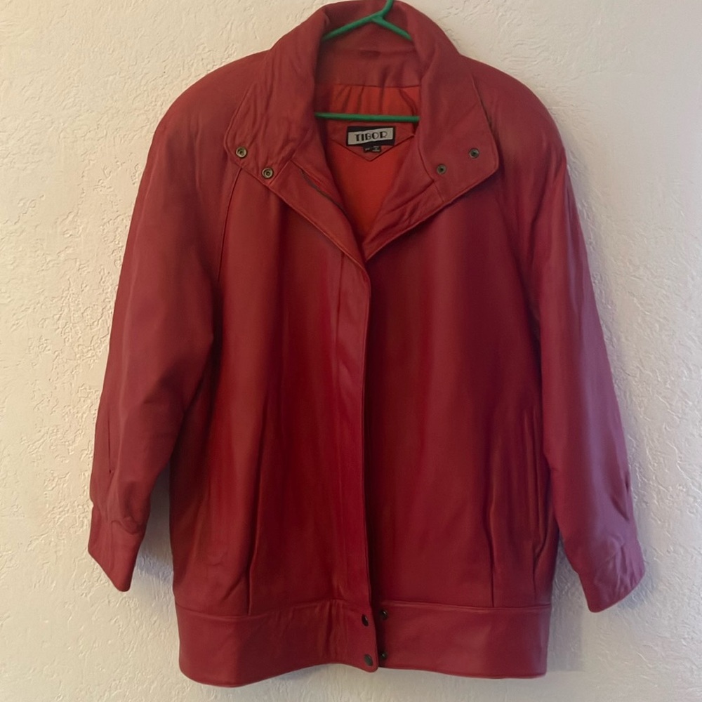 Leather jacket for women by Tibor - 2X